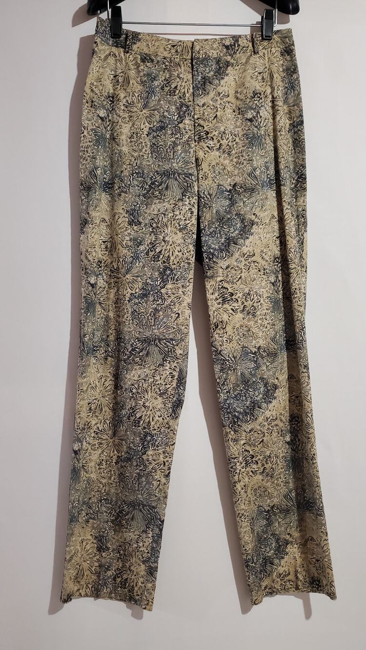 Peruvian Connection Vtg Batik Dye Slim Fit Straight Leg Pants Womens Size 6